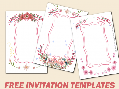 Free Watercolor Flowers Birthday Invitation Canva Templates